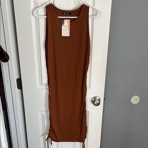 Brown Sleeveless Dress